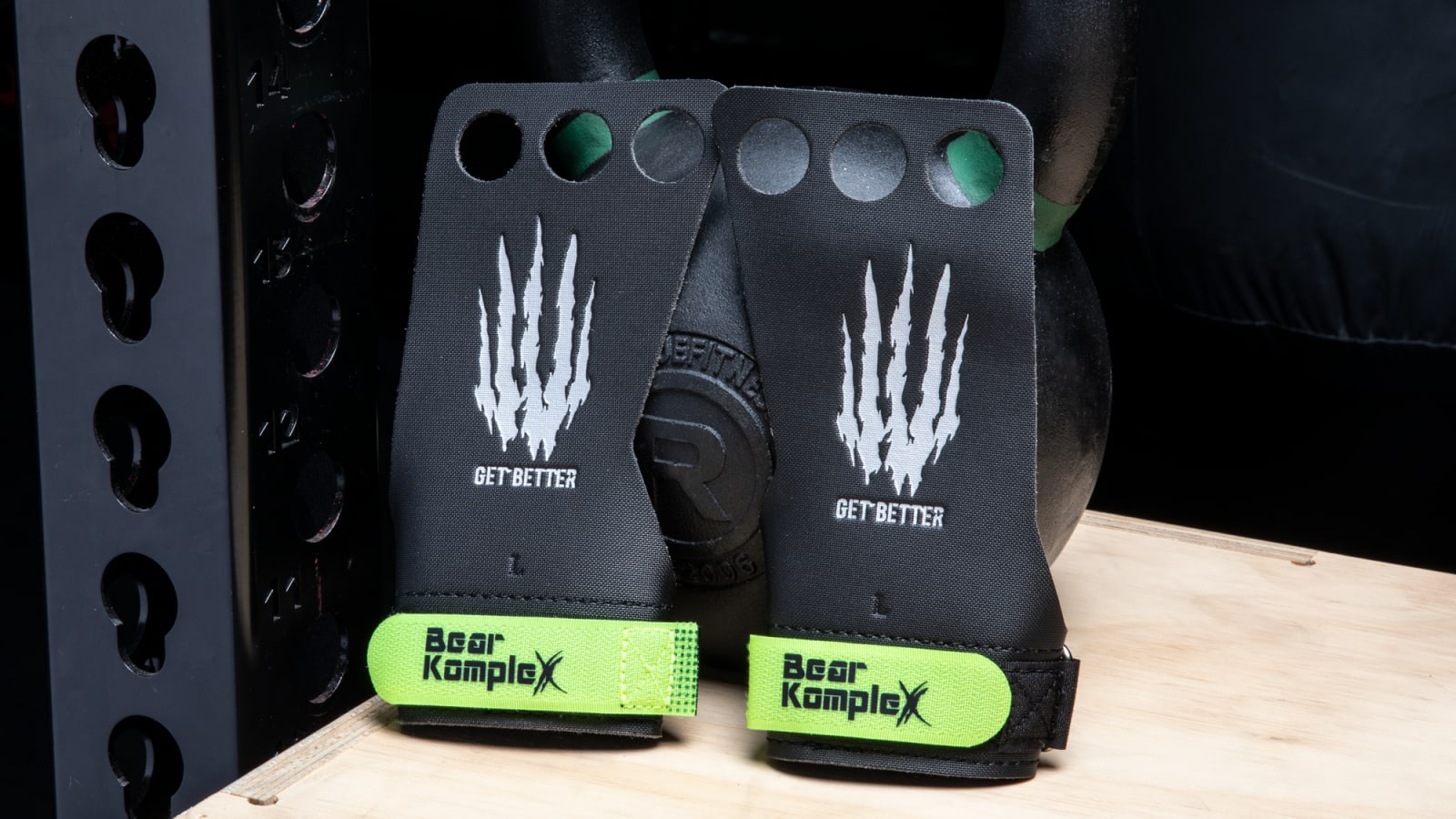 Bear KompleX 3 Hole Hand Diamond Grips - Black | Rogue Fitness
